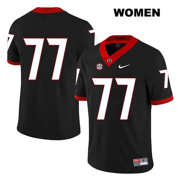 Georgia Bulldogs Women's Cade Mays #77 NCAA No Name Legend Authentic Black Nike Stitched College Football Jersey TDP6056PQ